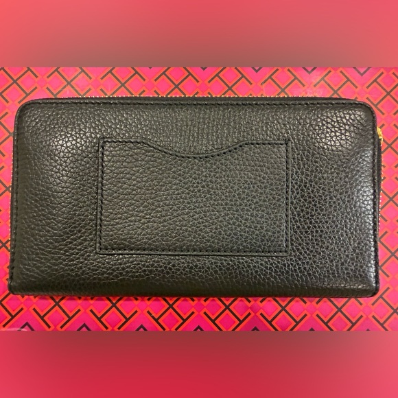 Tory Burch Britten Black Pebbled Leather Continental Wallet - Picture 3 of 10